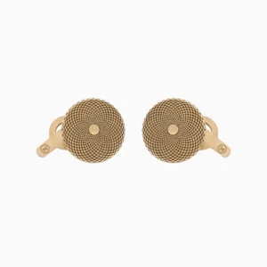 Botões de Punho Prata 925 Textura Circular