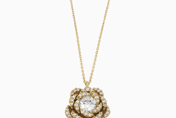 Colar Flor Ouro 19,2Kt com Zircónias