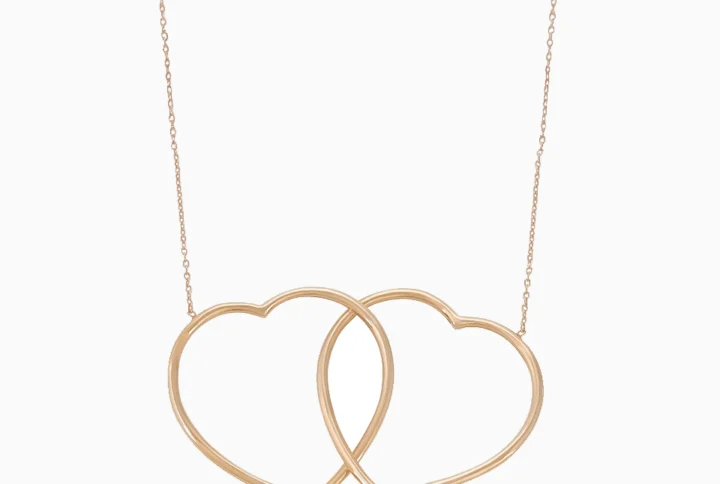 Colar Coração Duplo Unidos Ouro 19,2Kt