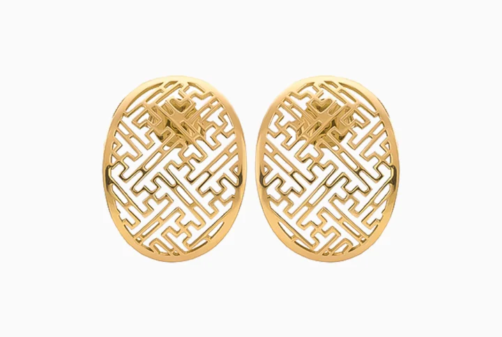 Brincos Ouro 19,2Kt Design Labirinto