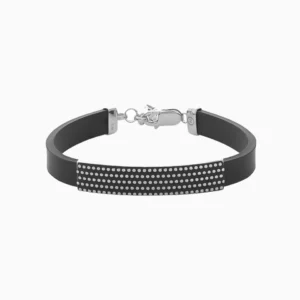 Pulseira Homem Prata 925 Retangular Efeito Quadrados prateado