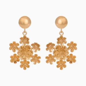 Brincos Florais Redondos Prata 925