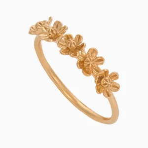 Anel 5 Flores Prata 925