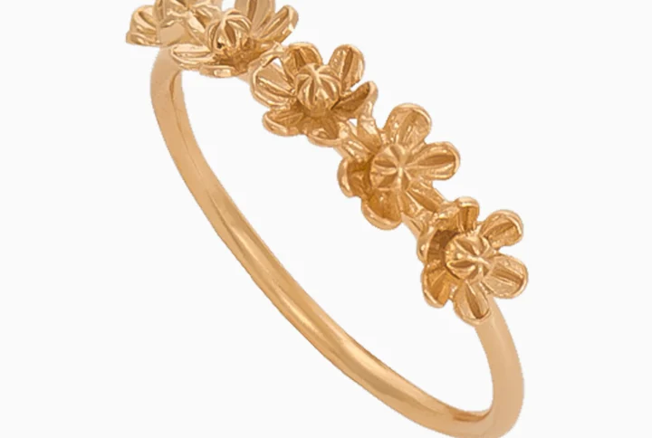 Anel 5 Flores Prata 925