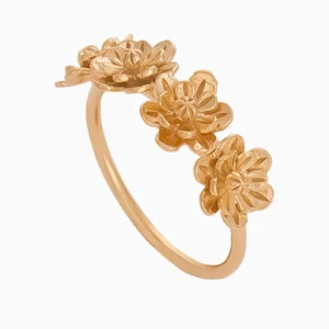 Anel 4 Flores Prata 925