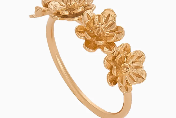 Anel 4 Flores Prata 925