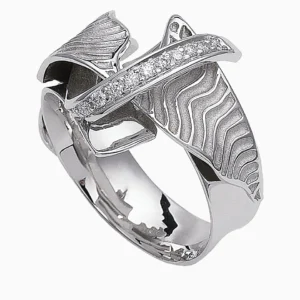 Anel Ouro Branco 19,2Kt com Diamantes | PEDRO ALVES