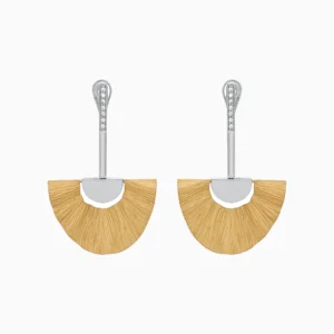 Brincos Leque Longos Ouro 19,25Kt com Diamantes | PEDRO ALVES