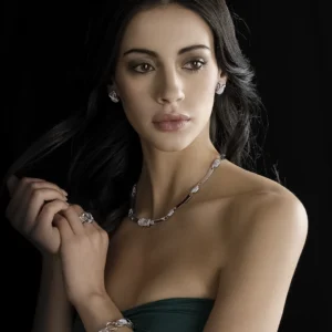 Brincos Correntes Marítimas Ouro Branco 19,2Kt com Diamantes | PEDRO ALVES frente