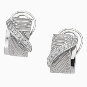 Brincos Correntes Marítimas Ouro Branco 19,2Kt com Diamantes | PEDRO ALVES