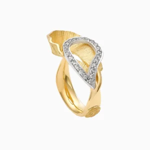 Anel Flor do Jarro Ouro 19,2Kt com Diamantes | PEDRO ALVES