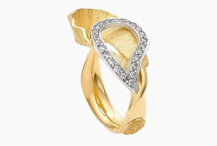 Anel Flor do Jarro Ouro 19,2Kt com Diamantes | PEDRO ALVES