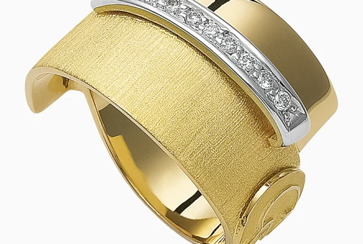 Anel Ouro 19,2Kt com uma fila Diamantes | PEDRO ALVES