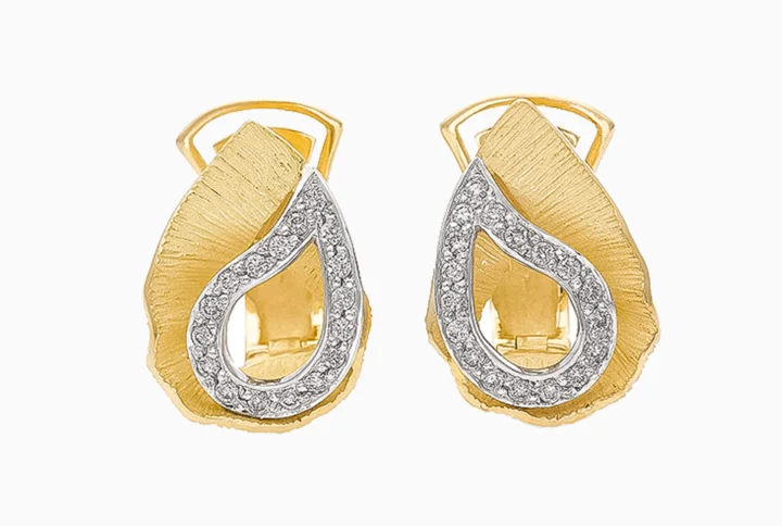 Brincos Flor do Jarro Ouro 19,2Kt com Diamantes | PEDRO ALVES