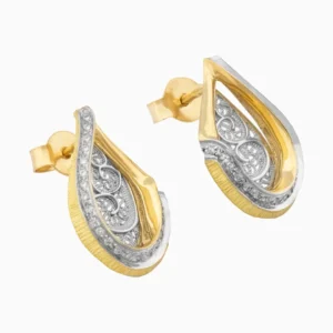 Brincos Tálassa Filigrana com Diamantes Ouro 19,2Kt | PEDRO ALVES