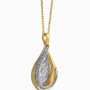 Colar Tálassa Filigrana com Diamantes Ouro 19,2Kt | PEDRO ALVES
