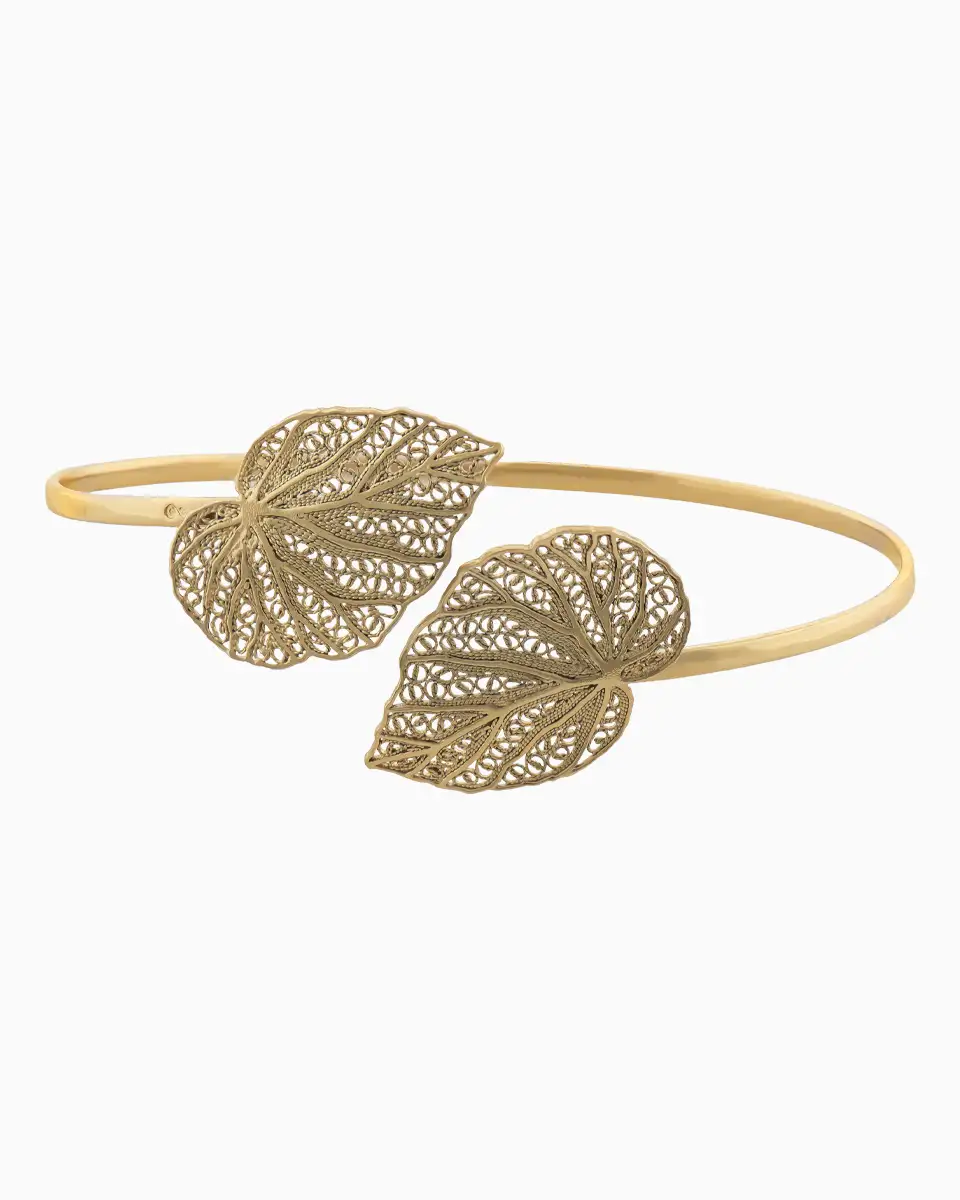 Escrava Folhas Filigrana Certificada em Ouro ou Prata Escrava Folhas Filigrana Certificada em Ouro ou Prata